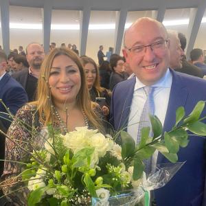 Regierungsrat Beat Tinner und seine Gattin am Tag der erfolgreichen Wiederwahl